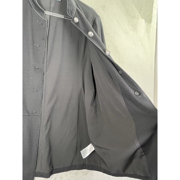 Lauren Ralph Lauren Black Military Jacket Womens Mandarin Collar Size XL - Picture 9 of 13